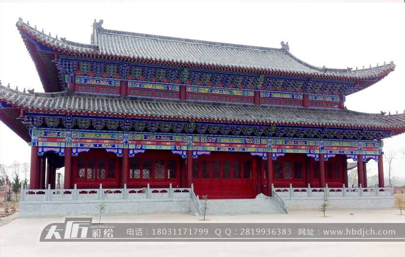 石家莊彩繪 邢臺崇興寺古建彩畫