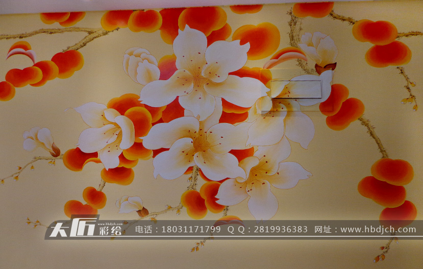 電視墻彩繪作品(圖1) 電視墻彩繪作品(圖1)