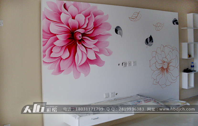 電視墻彩繪作品(圖3) 電視墻彩繪作品(圖3)