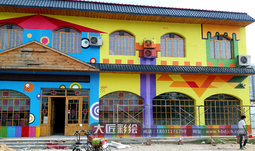 石家莊墻體彩繪 育才幼兒園彩繪作品(圖3) 石家莊墻體彩繪 育才幼兒園彩繪作品(圖3)